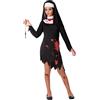 Atosa -65865 - Costume religioso insanguinato, donna, 65865, nero, 5-6 anni