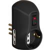 Bticino s3610gb adattatore bsafe 1 presa tedesca + 2 bipasso 10/16a grigio