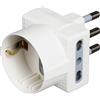 Bticino s3611de adattatore tris 1 schuko 2 prese bipasso 10/16a bianco 250v