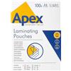 FELLOWES POUCHES PER PLASTIFICARE APEX A4 SPESSORE 75/80 MIC 100 FF 6003201