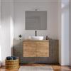 DEGHI Mobile bagno portalavabo sospeso con ante 70 cm rovere gold e specchio - Cuki