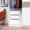 DEGHI Cassettiera 50x70h cm per armadio scorrevole Essex bianco con 3 cassetti