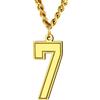 Supcare Collana Numero 0-9 Arabo, Sportivo Ciondolo Collana Uomo Acciaio, Portafortuna Collana con Numeri, Collana Donna Uomo Argento