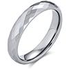 Bling Jewelry Coppie Multi Sfaccettato Prisma Taglio Titanio Fedi Nuziali Per Gli Uomini Per Le Donne Tono Argento Comfort Fit 4Mm