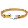 Miniblings - Bracciale da balena con ciondolo a forma di balena, colore giallo, con cordino regolabile