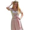 ENTARI Costume tradizionale Dirndl, 3 pezzi, da donna, Dirndl Golden Trachten, 534 crema, 54