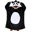 UMIPUBO Coperta con Cappuccio Oversize Coperta Sherpa Indossabile Donna Morbida Gigante Felpa con Cappuccio Fleece Pullover TV Blanket per Adulti, Uomo, Donne, Adolescenti (Nero, Taglia Unica)