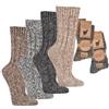 FEINSCHÖN 2 paia di calzini in alpaca, 100% fibre naturali, super morbide, marrone, 43-46
