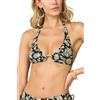 Goldenpoint Donna Costume da Bagno Bijoux Exotic Garde - Parte Alta del Bikini - Triangolo Fisso Senza Imbottitura in Microfibra Fantasia Floreale Taglia 5B Colore Nero