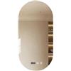 MAGIC SELECT Specchio da Bagno con Luce. Specchio Ovale LED da Parete, 3 Tonalità di Colore, Dimmerabile, Anti-Appannamento, o con Orologio e Temperatura. Ideale pe Bagno o Toeletta (Verticale - 50x90cm)