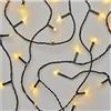 EMOS Catena luminosa a LED bianca calda, 2,8 m, filo nero con 40 LED, funzione timer 6/18 h, funzionamento a batteria (3 x AA), durata 10.000, IP44 per interni ed esterni, D4FW01