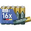 VARTA Pile AA, ricaricabili, confezione da 16, Recharge Accu Power on Demand, batteria ricaricabile, 2100 mAh Ni-MH, senza effetto memory, precaricate, pronte all'uso [Esclusivo su Amazon]