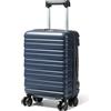 Lekesky Valigia da Cabina 55x35x25, Trolley Bagaglio a Mano Rigida Resistente e ABS Leggera con Lucchetto TSA, Adatto per Ita Airways, 38L, Blu