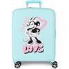 Disney Valigia cabina Disney Minnie Heart Turchese 40x55x20 cm ABS rigido Lucchetto TSA integrato 38.4L 2.82 kg Bagaglio a mano 4 doppie ruote