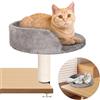 Hivexagon Letto da scrivania per gatti con colonna tiragraffi e morbida imbottitura in peluche. Consente al tuo gatto di imparare e lavorare insieme a te. Portata fino a 4 kg