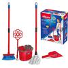 Grandi Giochi- Set Pulizia Vileda for Kids, L'Originale Versione Giocattolo con Scopa, Paletta, Battipanni, Secchio e Mocio - VLE01000
