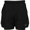 MIZUNO CORE 7.5 INC 2IN1 SHORT Shorts Running Uomo