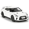 BGHSCA 1:36 Scala Nissan GTR R35 Diecast Supercar Auto Modelli Giocattoli in lega di zinco Pull Back Veicoli Nissan GTR Auto giocattolo per ragazzi ragazze regalo (bianco)