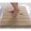ping bu Tappetino da bagno antiscivolo, in memory foam, extra morbido, super assorbente d'acqua, tappeto da bagno, per casa e cucina (60 x 100 cm, kaki)