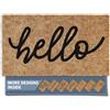 Barnyard Designs Zerbino con scritta Hello, tappeto antiscivolo per interni ed esterni, tappetino di benvenuto per portico esterno, ingresso di casa, decorazione per casa colonica, 76 x 43 cm