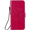 Fatcatparadise Cover per Samsung Galaxy A21S, Custodia Samsung A21S, Custodia Portafoglio a Libro in Pelle Flip Cover e TPU Silicone con Funzione Supporto Chiusura Magnetica per Galaxy A21S (rosé)