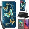 PHINIENLAND Cover per Motorola Moto G84 5G PU Pelle Custodia Flip Turquoise