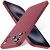 Bastmei Cover per iPhone 17 Pro Max, Ultraleggero Ultrasottile Antiscivolo AntiGraffio Protezione della Telecamera, PC Rigido Smerigliato Cover per iPhone 17 Pro Max 6.9 2025 (Vino Rosso)