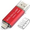 BORLTER CLAMP 32GB Chiavetta USB 3.0 Type-C, 2 in 1 Pen Drive (USB Type C & USB 3.0) USB C Memoria Flash, OTG USB Flash Drive Girevole per Android Smartphone/Tablet/Computer (Rosso)