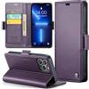 Rerzoiro Cover per iPhone 13 Pro Max Custodia Portafoglio [Blocco RFID] Premium Pelle PU Wallet Case Flip Libro con Porta Carte Slot Supporto Flip Case per iPhone 13 Pro Max, Viola