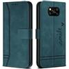 Bravoday Custodia a libro in pelle sintetica per Xiaomi Poco X3 Pro/Xiaomi Poco X3 NFC, con scomparto per carte e supporto, colore: Verde