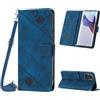 Mo-Beauty Custodia per Motorola Moto Edge 30 Ultra/X30 Pro 5G, PU Pelle Portafoglio Flip Custodia a tracolla [Supporto] [Scomparto per carte] [Chiusura Magnetica] Cover per Moto Edge 30 Ultra - Blu