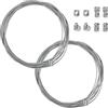 FortuneGlobe - Kit cavo acceleratore universale, 2 x 2,5 m, diametro 1,2 mm, con nipple, per carburatore e impugnatura a gas di scooter e motorini 50 cc (motore AM6/GY6)