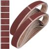 QUARKZMAN 50mm x 1067mm Nastri Abrasivi, 24Pz 40/60/80/120/150/240/320/400 Grana Carta Vetrata per Levigatrice Ossido Allumina Per Lavorazione Legno, Lucidatura Metalli, Affilatura Coltelli
