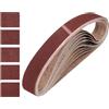 QUARKZMAN 50mm x 1067mm Nastri Abrasivi, 15Pz 80/120/150/240/400 Grana Carta Vetrata per Levigatrice Ossido di Allumina Per Lavorazione Legno, Lucidatura Metalli, Affilatura Coltelli