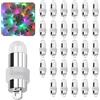 Fancysky 30 Pezzi Luci per Palloncini Impermeabili con Interruttore e Gancio, Mini Luci LED a Luce Colorata per Palloncini, Lanterna di Carta, Natale, Matrimonio, Festa, Decorazioni