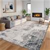 Calore Tappeto Salotto Moderno Pelo Corto Tappeto Camera da Letto Morbido Antiscivolo Grande Tappeto Soggiorno (Grigio-Multi, 160 x 200 cm)