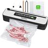 INKBIRD Macchina Sottovuoto Alimenti, Elettrodomestici di Messa Sotto Vuoto Con Taglierina Integrata | 7 Modalità di Sigillatura/Bagnata/Liquida, 130W Alta Potenza - Guarnizione Rapida, Indicatore