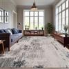 Calore Tappeto Salotto Moderno Pelo Corto Tappeto Camera da Letto Morbido Antiscivolo Grande Tappeto Soggiorno (Grigio-Multi, 200 x 300 cm)