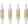 WULUN R7S 78mm 7W lampadine lineari LED, 4000k bianco neutro, corpo ceramico, 70 watt equivalenti, AC/DC 220-240V, 700 Lumen, non dimmerabile, 4pcs