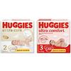 Huggies Extra Care e Ultra Comfort Pannolini, Taglia 2 (3-6Kg) e 3 (4-9 Kg), Confezione da 160 e 168 Pezzi