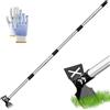 BOODPET Strumento per la Rimozione delle Erbacce, Combinazione 2 in 1 di Zappa e Raschietto, Strumento per Diserbo per Giardino, Prato, Cortile, Patio - Zappa Manuale con Manico Lungo 150cm con Palo e