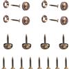 INCREWAY Viti decorative in ottone per specchi, 8 pezzi, con cupola e rondelle (9 mm)