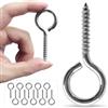 YAIRMIS M5, 10 viti in acciaio inox 304, occhio autofilettante, vite da 2,56 pollici, supporto da 200 lb, bullone con occhiello per fissare cavi di legno, filo, interno ed esterno