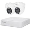 WESTSHINE Kit Videosorveglianza, Rilevamento di Persone/Veicoli, 4CH 5M-N H.265+ DVR e 2 x 5MP CCTV Telecamere di Sorveglianza Esterno, Impermeabile IP66, Visione Notturna(Hard Disk non incluso)