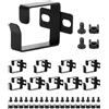 QWORK® 10 pezzi staffe per la gestione dei cavi, ganci ferma cavi, con viti di installazione, 5.4 cm x 6 cm x 4.4 cm, per armadio di rete e server da 19 pollici