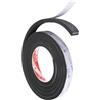 PATIKIL 2m/6.6ft Sigillatura Schiuma Nastro, 2.5cm Largo 8mm Spessore Singolo Adesivo Paraspifferi Striscia Guarnizione Porta Gommapiuma per Finestra Isolamento, Nero