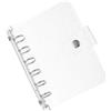 PATIKIL A7 Copertina per Raccoglitore Trasparente, PVC Morbido Bling Protezione Raccoglitori Fogli Sciolti Custodia per Notebook Ricaricabile con Chiusura Bottone Automatico, Chiaro