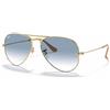 Ray-Ban Ray Ban RB3025 001/3F 55M Gold/Light Blue Gradient Aviator