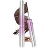 Lestpola Mascara in metallo, impermeabile, marrone, mascara da parete, curling 3D, a lunga durata, lavabile in metallo, senza aggraffatura, senza smudging, definizione precisa, volume e mascara lungo per donne