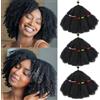 AMLUCKS Afro Kinky Hair 10 pollici, 3 confezioni Marley Twist Braiding Pre-separated Bulk Springy Braids for Cuban Twist Faux Locs Crochet Synthetic Hair Extensions for Women